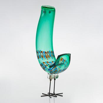 Alessandro Pianon, "Pulcino", skulptur, glas, Vistosi, Murano, Italien, 1960-tal.