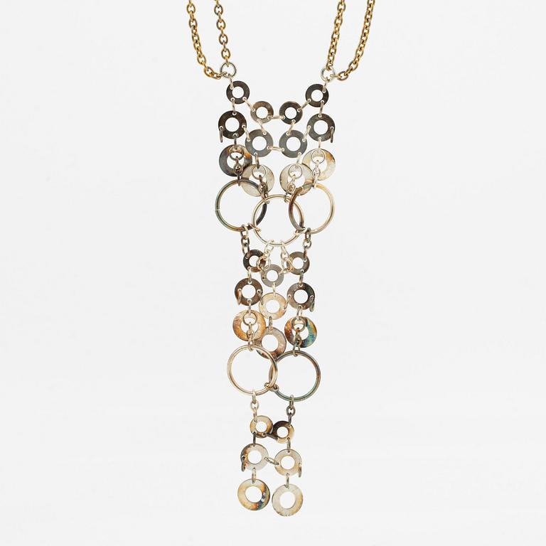 Siv Lagerström, necklace, brass and silver-coloured metal.