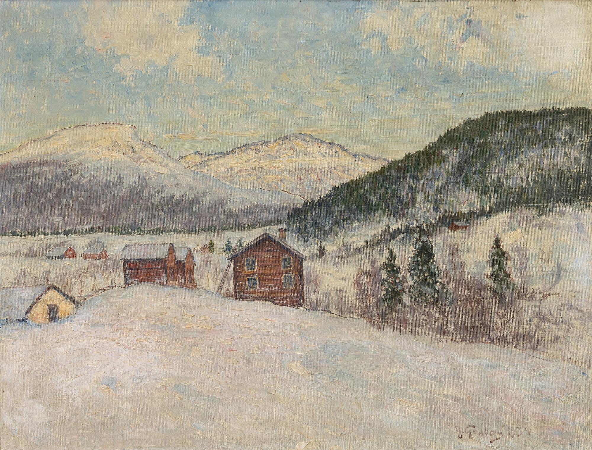 Anton Genberg, winter landscape.