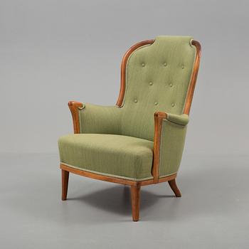 CARL MALMSTEN, fåtölj, "Vår fru", för AB OH Sjögren, Tranås, 1900-talets andra hälft.