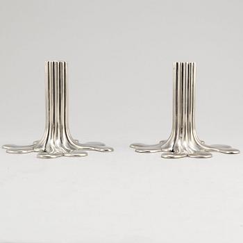 SISSI WESTERBERG, a pair of "Flow" pewter candlesticks, Firma Svenskt Tenn, 2011.