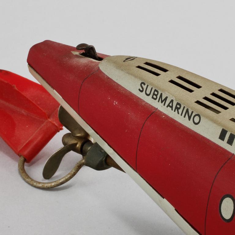 LEKSAKSUBÅT, "SUBMARINO No 3007", Schuco, Tyskland, 1900-talets mitt.