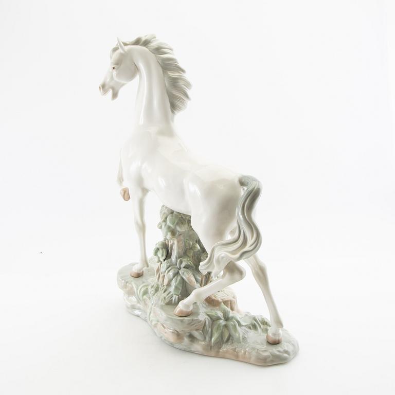 Figure of a rearing horse Lladro Spain porcelain.