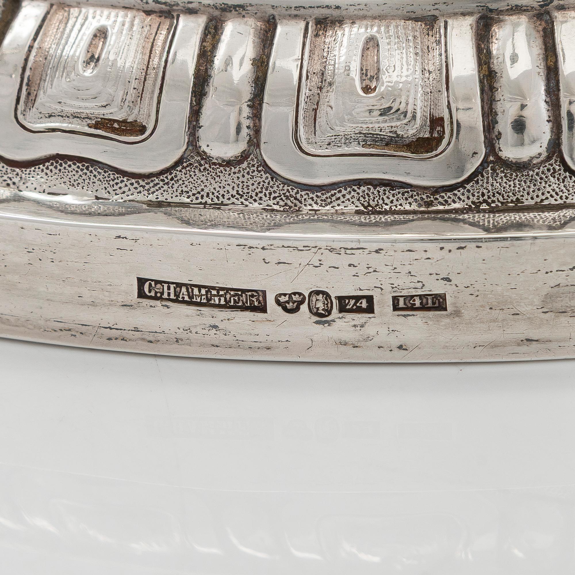 Christian Hammer, kandelabrar, ett par, silver, Stockholm 1854-1863.