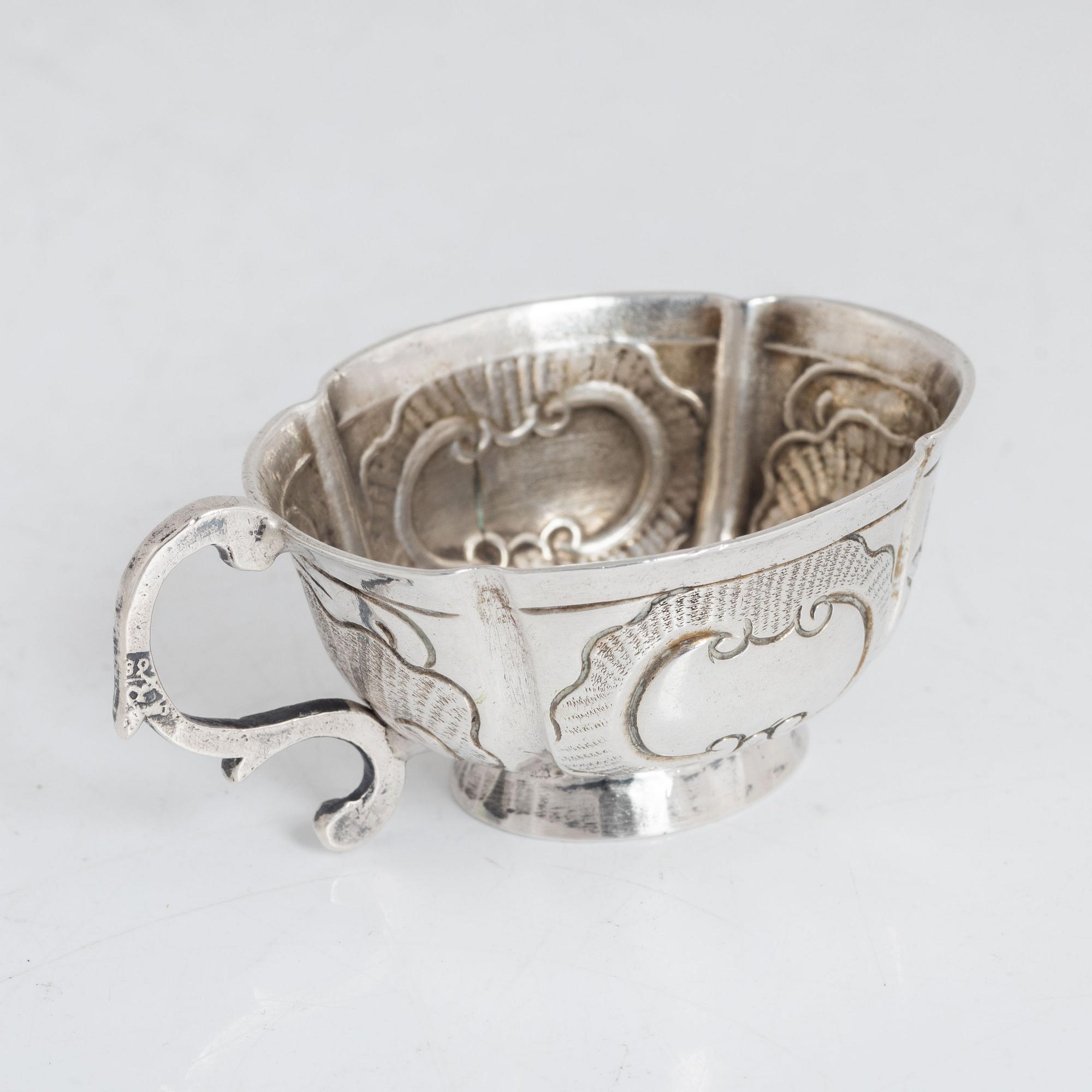Charka, silver, Ryssland, möjligen av mästare Grigorij Iwanow Serebrjanikow (verksam 1745-1768), Moskva.