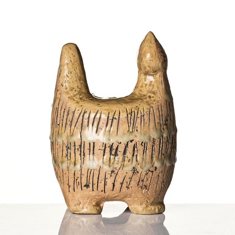 Lisa Larson, a unique stoneware sculpture/money box in the form of a cat, Gustavsberg Studio, probably 1950s.