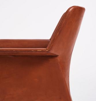 Ejner Larsen & A. Bender Madsen, a leather easy chair, Willy Beck, Denmark.