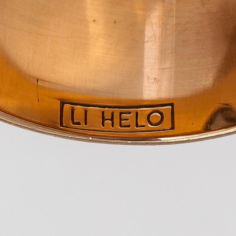 Sormus, savukvartsi, 14K kultaa, suunnittelu Li Helo, Westerback, Helsinki 1963.