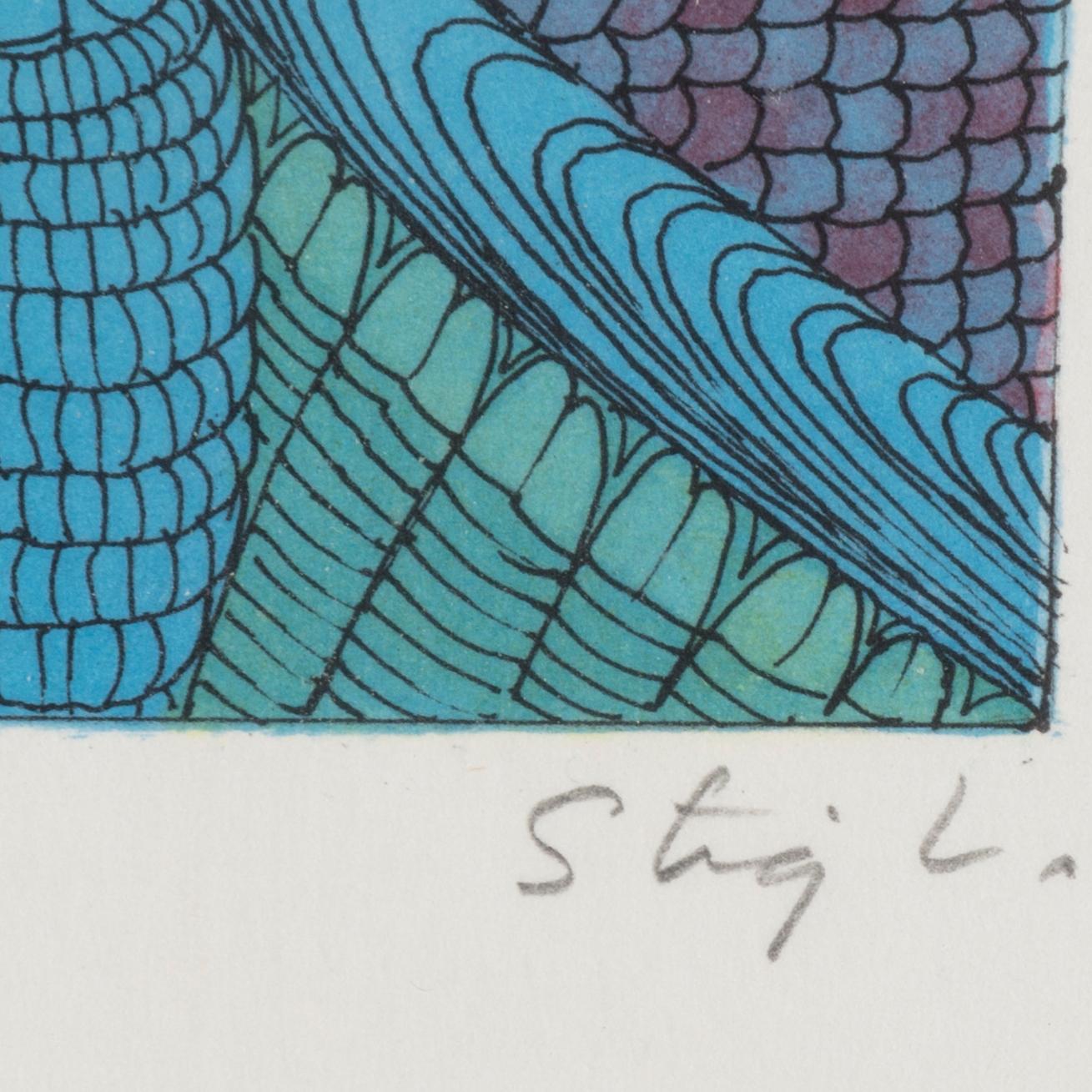 STIG LINDBERG, lithograph in colours, signed 67/325.