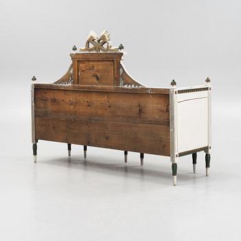 Soffa/ utdragssoffa, gustaviansk, Ångermanland, 1800-talets början.