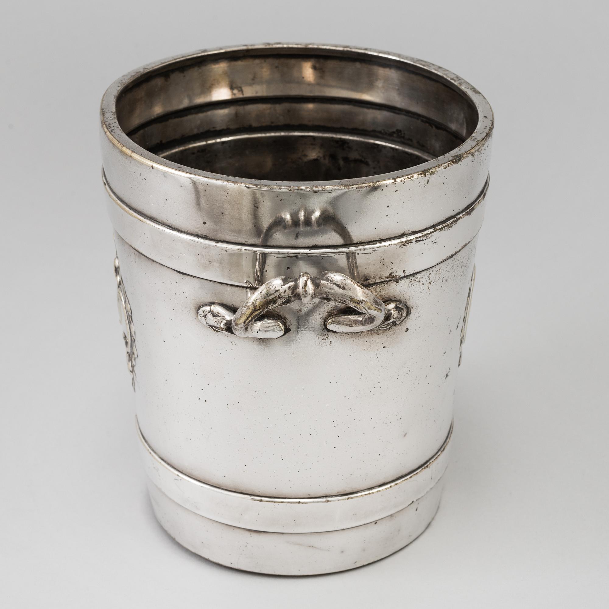 A silver plated wine cooler by WMF early 20th century.
