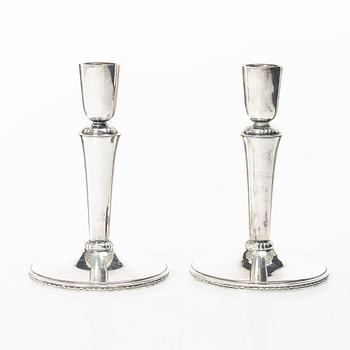 Eric Råström, Ljusstakar, ett par, silver, Stockholm 1957.