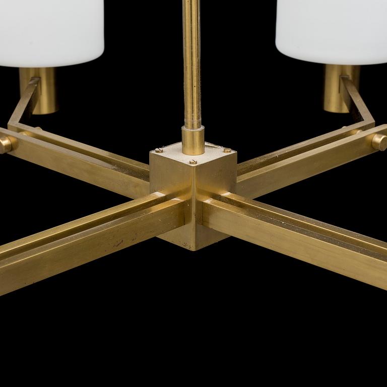 A second half of the 20th century brass ceiling light.