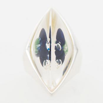 BJÖRN WECKSTRÖM, RING, "Waterworld", silver, akryl. Lapponia 2002.