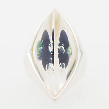 A BJÖRN WECKSTRÖM RING, "Waterworld", silver, acrylic. Lapponia 2002.