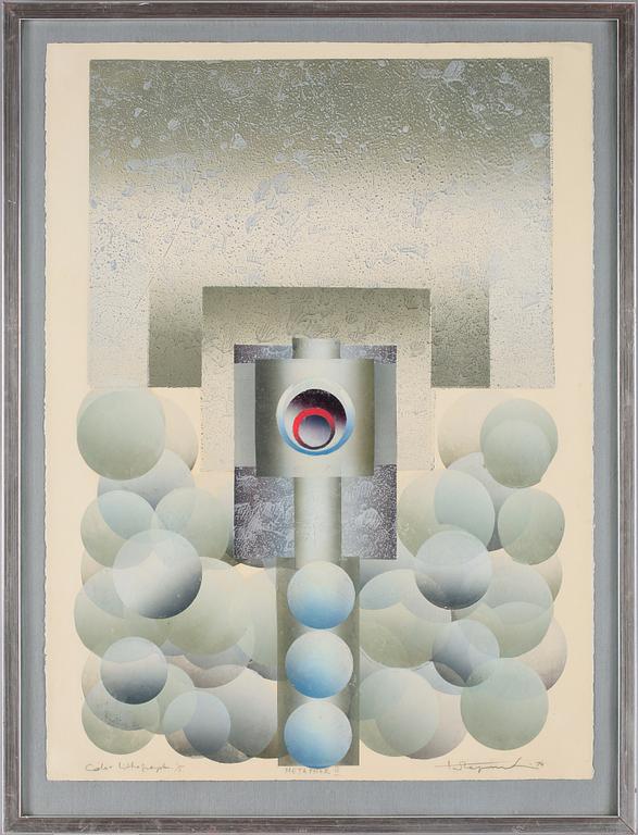 TADEUZ LAPINSKI, färglitografi. Sign. o numr. 1/5.