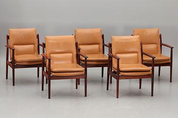 KONFERENSMÖBEL, 16 delar, Arne Vodder, Sibast Furniture, Danmark, 1900-talets andra hälft.