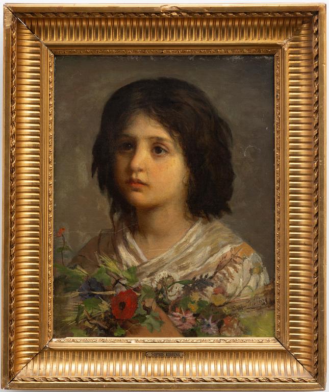 Sofie Ribbing, Girl with Flowers.