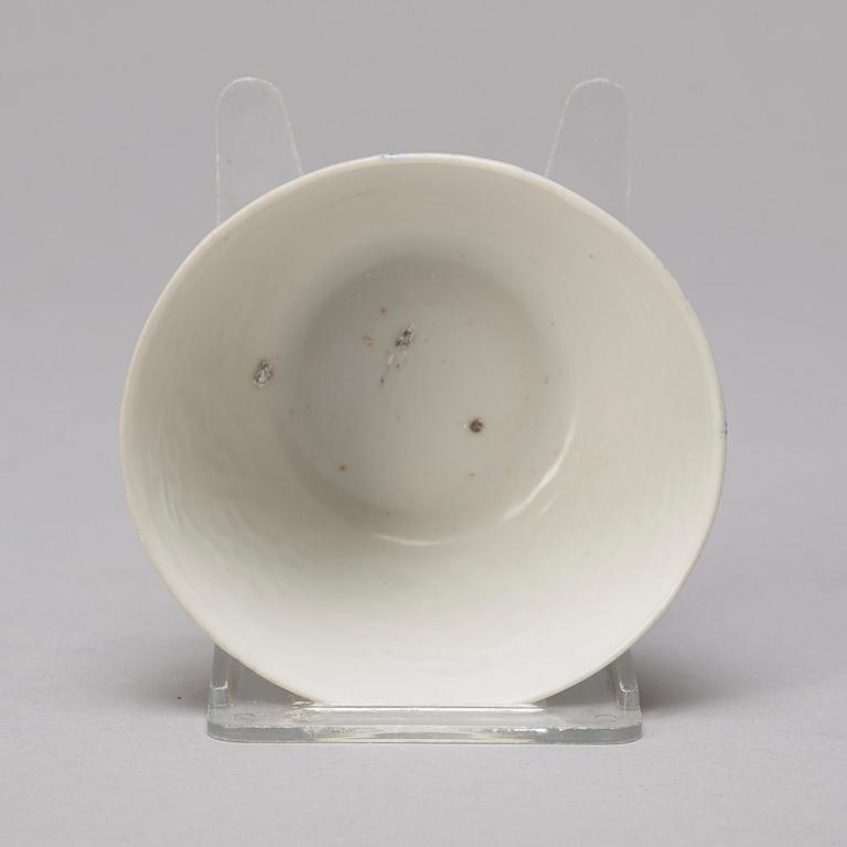 A group of three blue and white bowls, Ming dynasty (1368-1644).