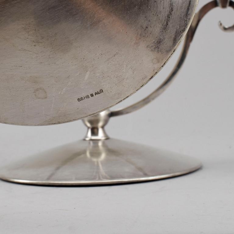 KANDELABRAR, nysilver, CG Hallberg,  1920/30-tal.