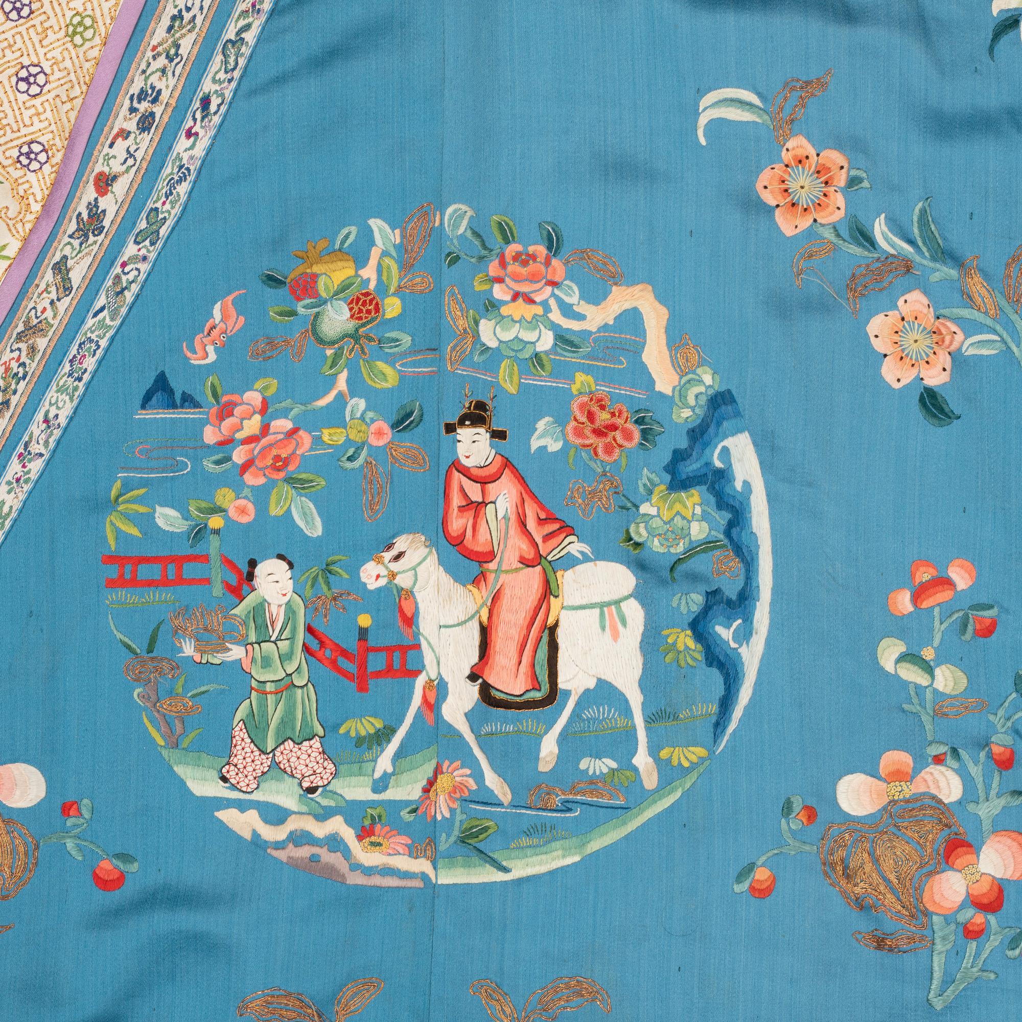 A Chinese embroidered robe, early 20th Century.