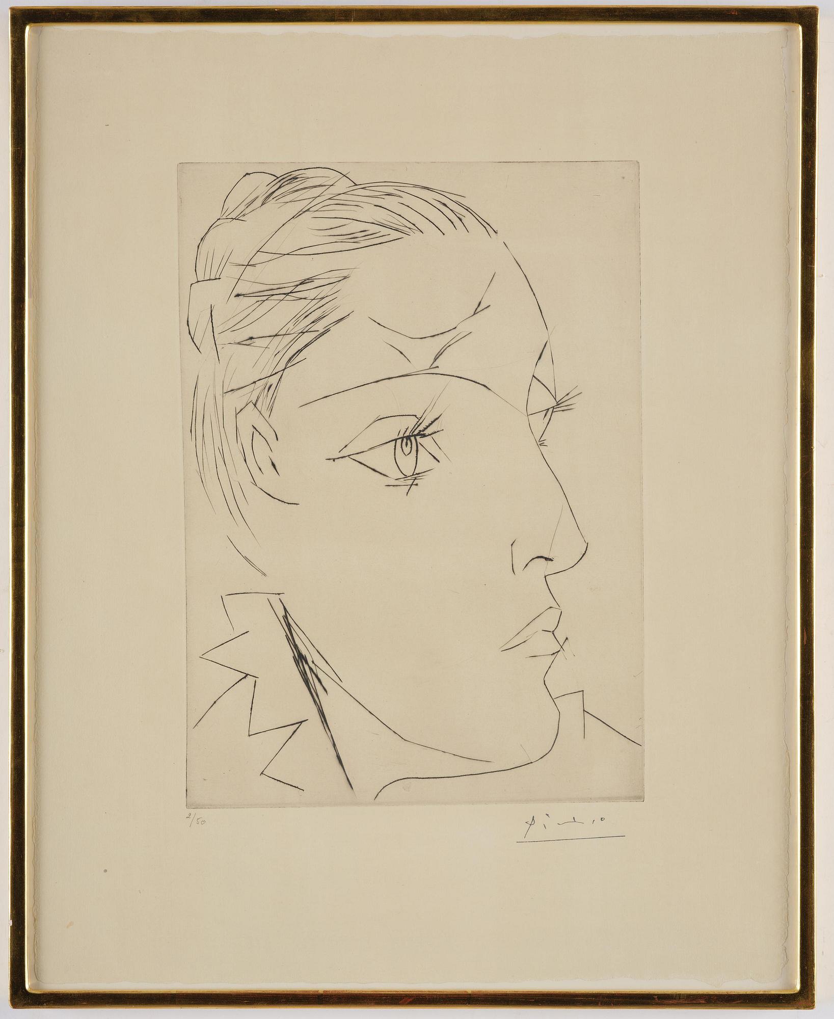 Pablo Picasso, "Portrait de Dora Maar au Chignon II".