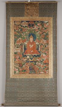 A fine thangka portraying Tsong Khapa, Tibet, 18th/early 19th century.