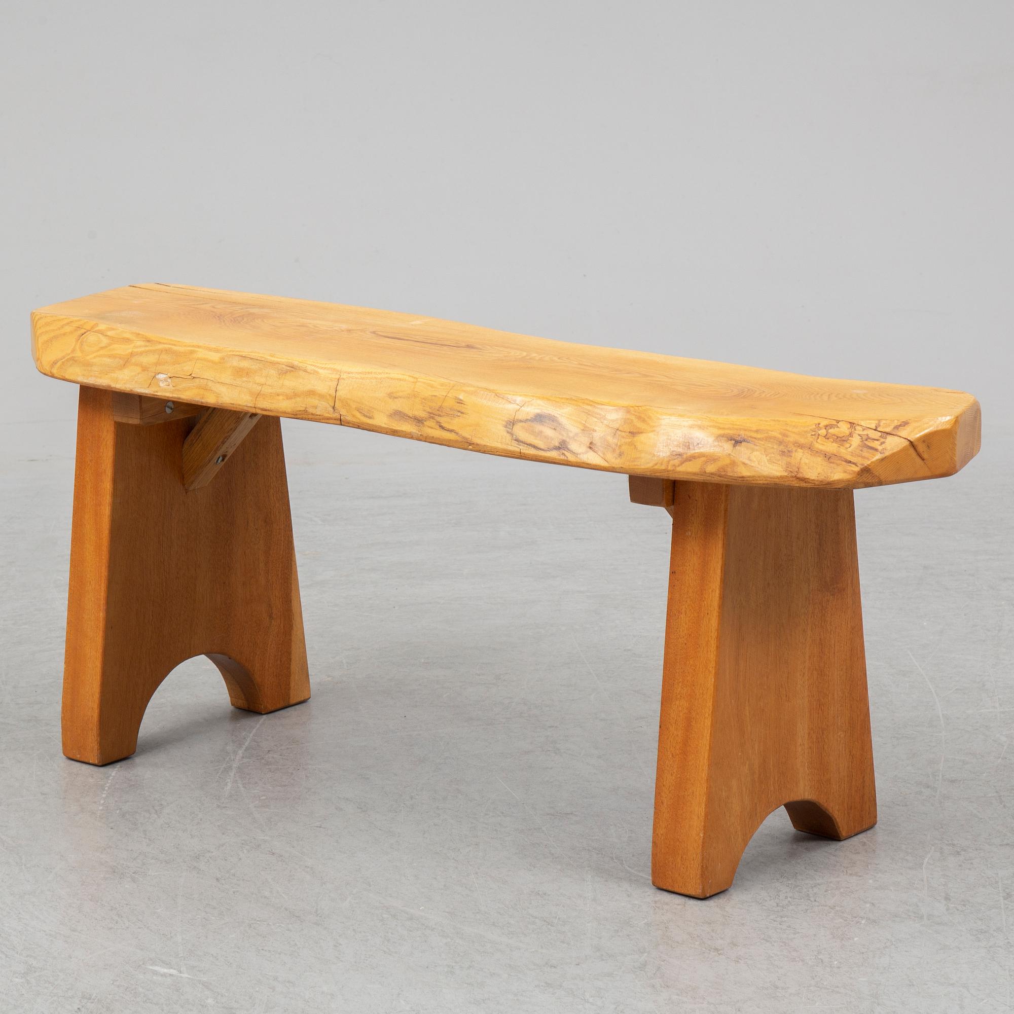 A second half of the 20th Century pine bench.