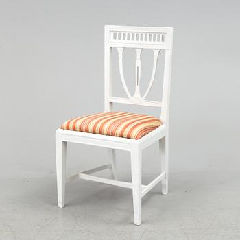 A CHAIR, signed by Melker Falkberg (1806-1822/30), Stockholm, late gustavian.