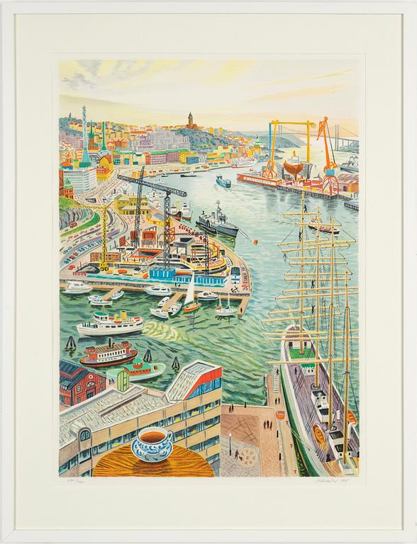 Mona Huss Walin, lithograph in colours, 1995, signed 274/460.