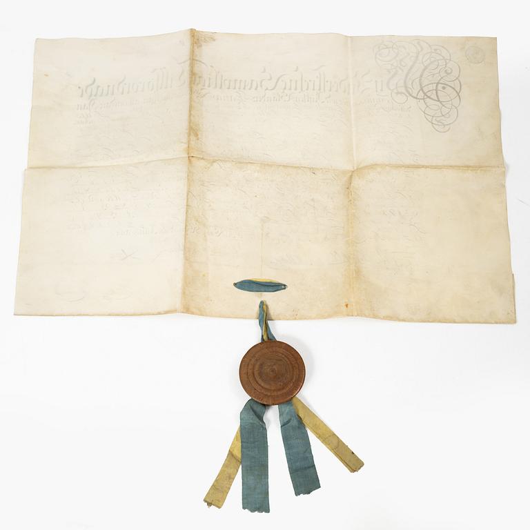 A bank document concerning loans between the merchant Berendt von Bergen and Riksens Ständers Banco, dated 1688.