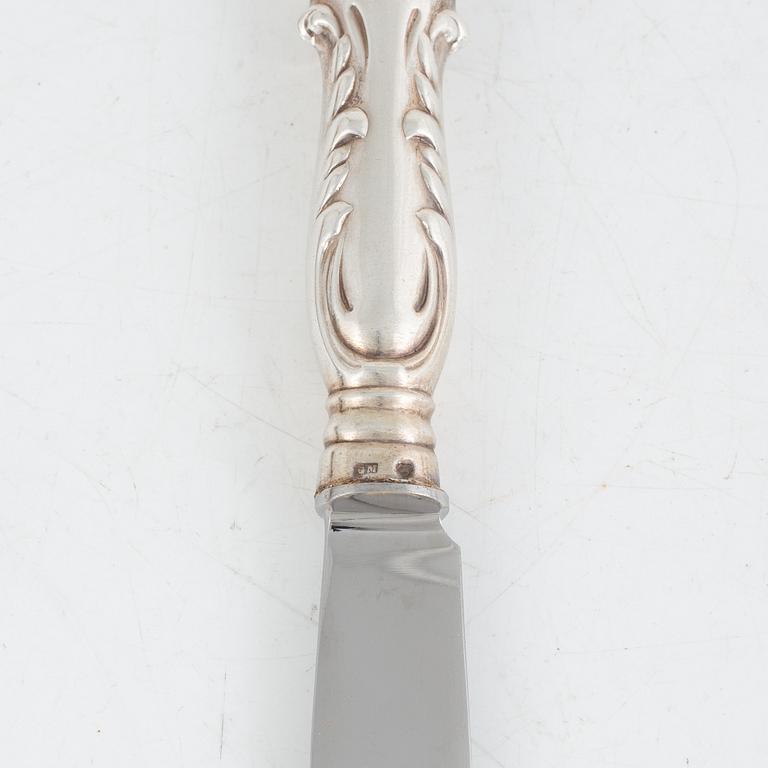 Bestickservis, 37 delar, silver, "Olga", Gustaf Möllenborg, Stockholm bl a 1899.