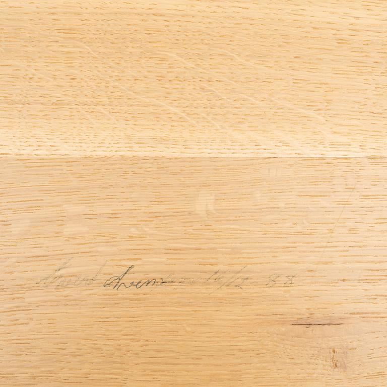 Dining table, signed 16/12 1988.