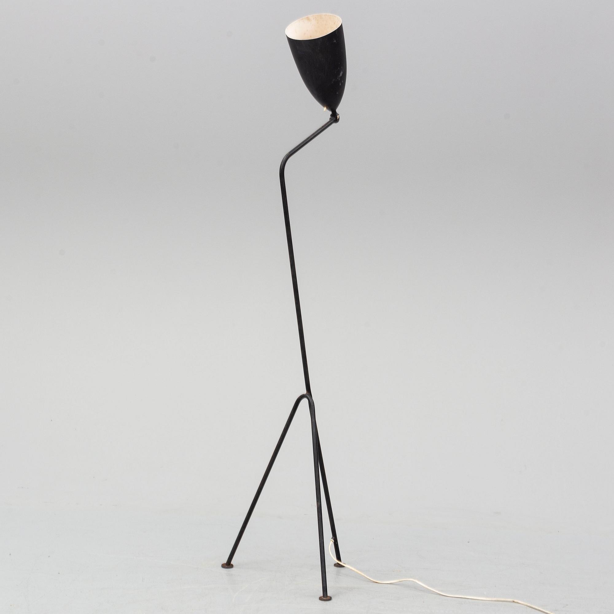GRETA MAGNUSSON GROSSMAN, golvlampa "G-33", (Grasshopper), Bergboms, Malmö 1950-tal.