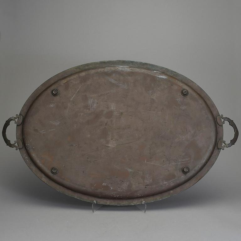 BRICKA, nysilver, sent 1800-tal.