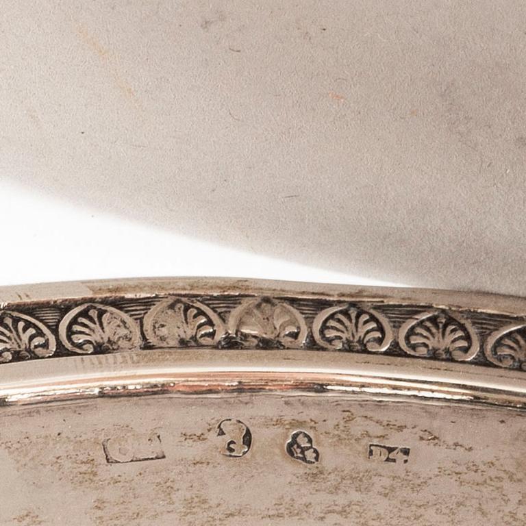 A parcel gilt silver bowl by Carl Tengsted Gothenburg 1834.