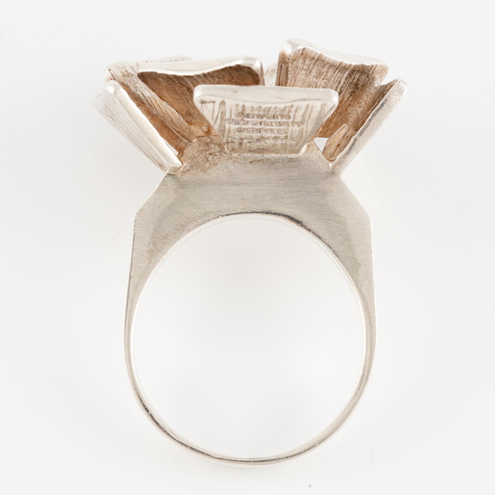 Rey Urban for Åge Fausing, ring, sterling silver, Denmark.