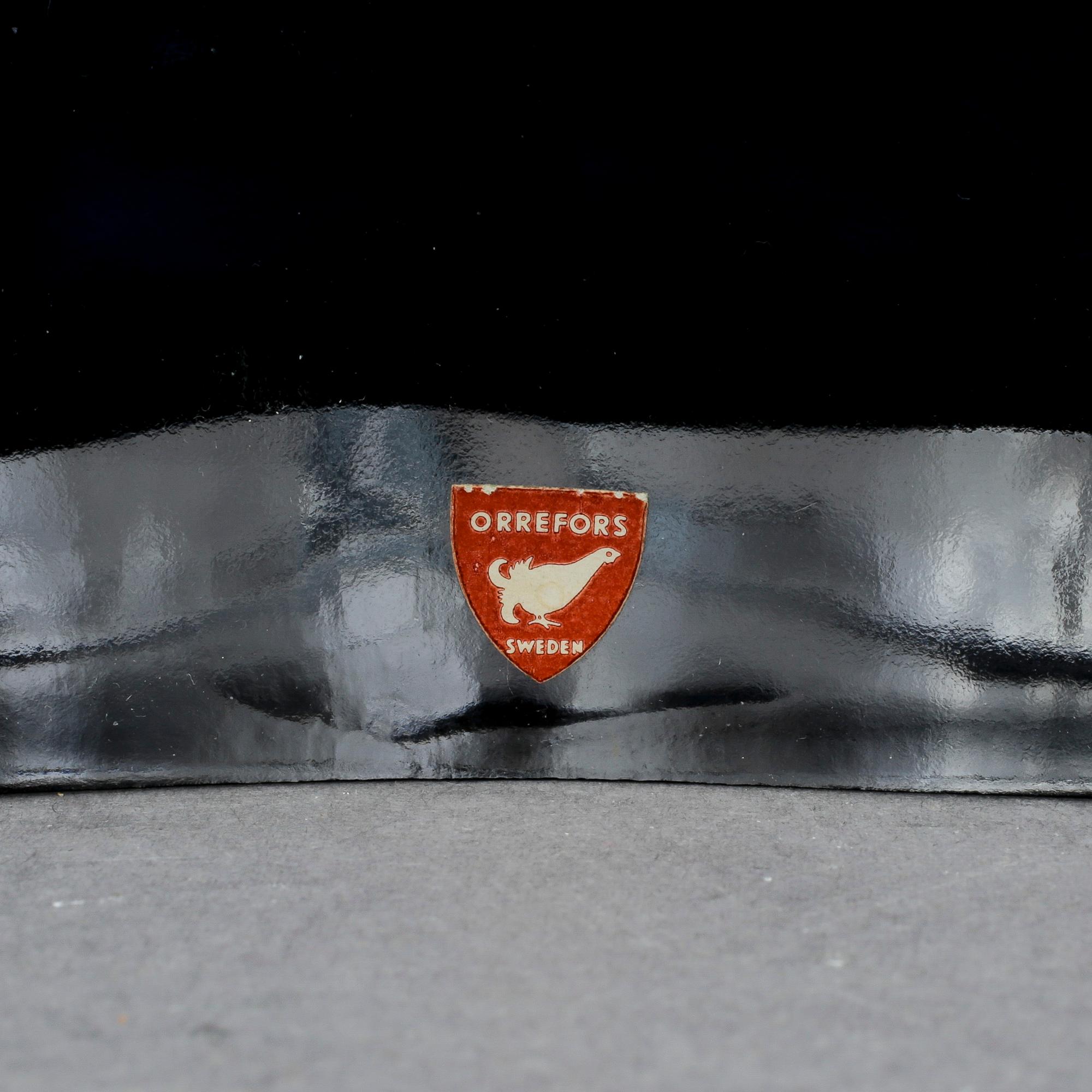 BORDSLAMPA, glas, Carl Fagerlund, Orrefors, 1900-talets andra hälft.