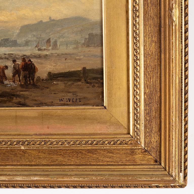 Okänd konstnär, 1800-talets slut. olja på duk, signerad W. Weal.