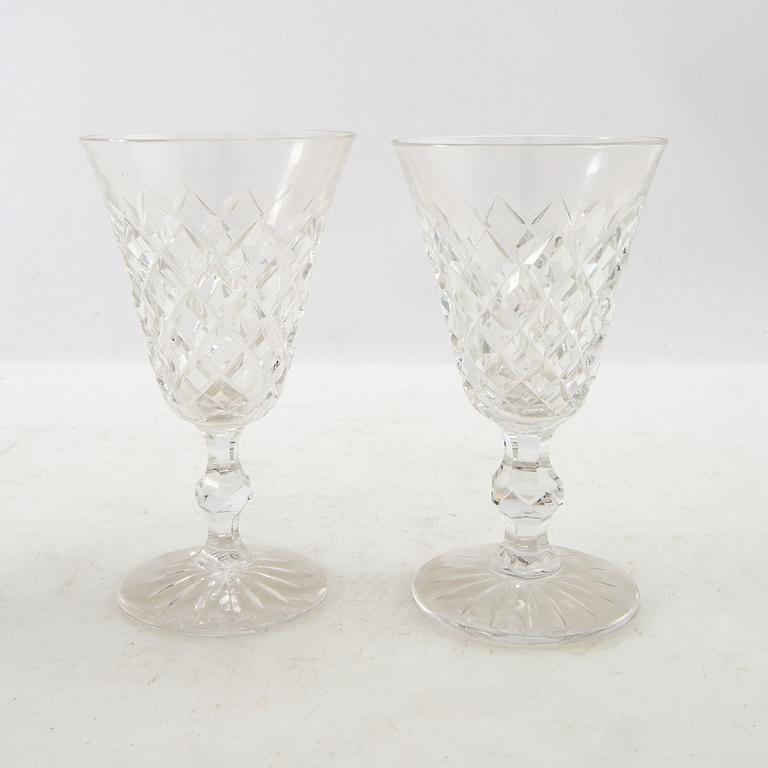 Fritz Kallenberg glass 8 pcs "Tjugo Rut" Kosta first half of the 20th century.