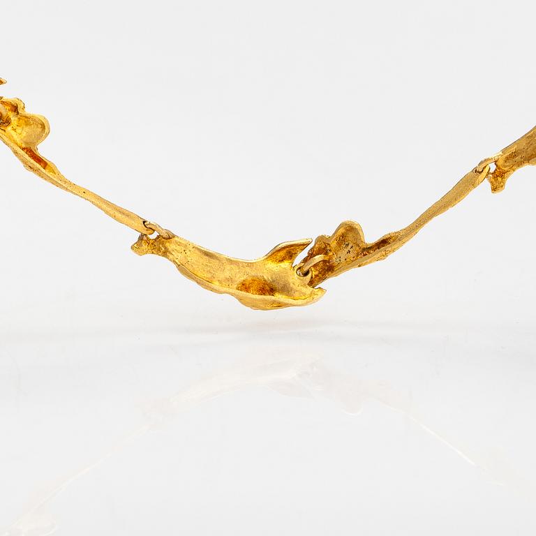 Björn Weckström, A 14K gold collier "Orchid Psychedelic". Lapponia 1969.