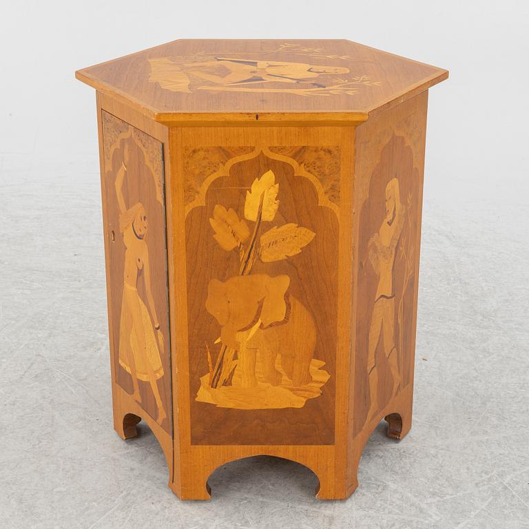A smoking table, probably Birger Ekman, Mjölby Intarsia, 1930s.