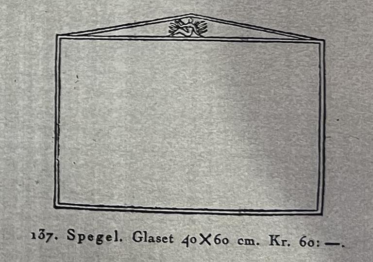 Nils Fougstedt, a Swedish Grace pewter and brass mirror model "137", Firma Svenskt Tenn, Stockholm, 1926.