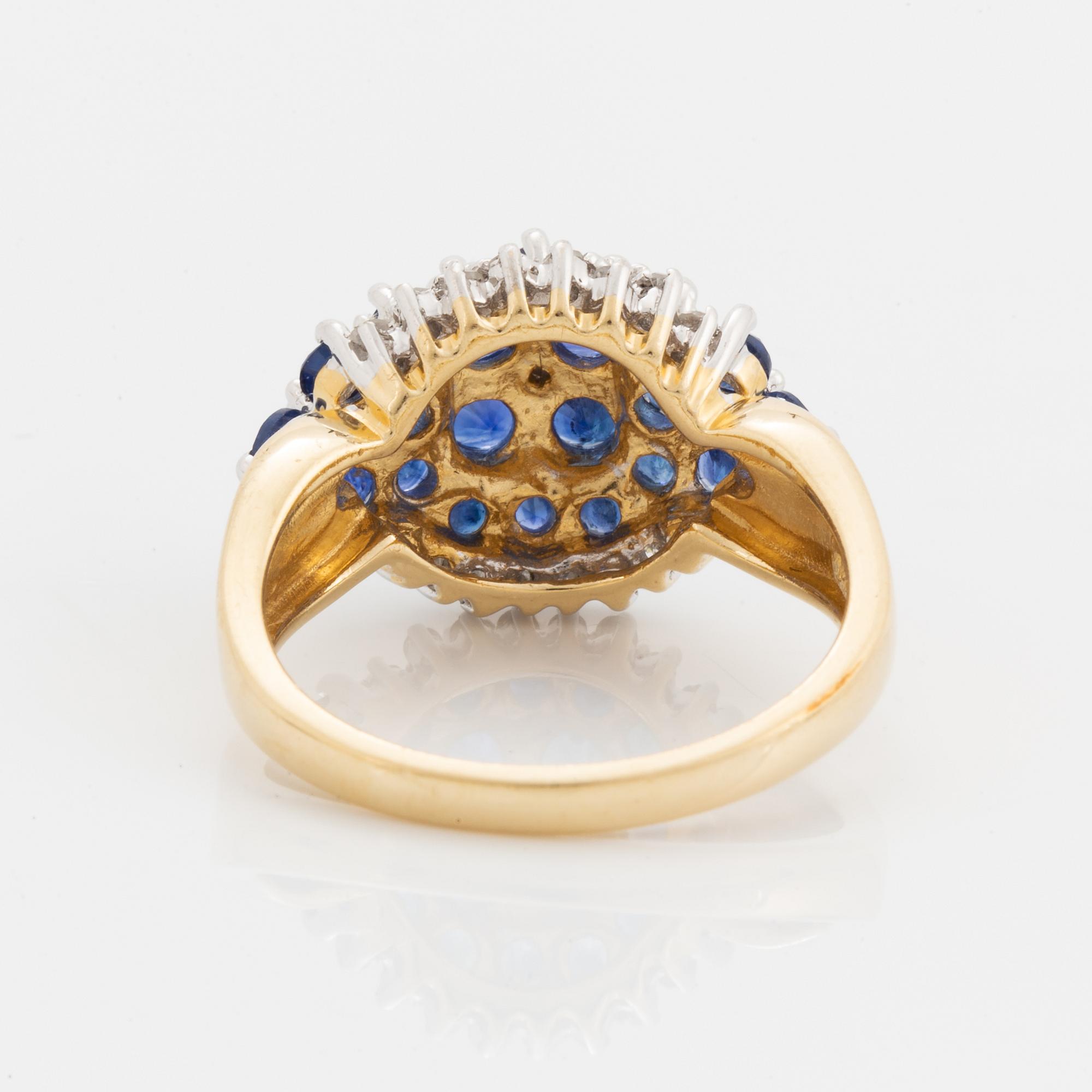 Sapphire and diamond ring.