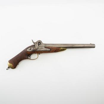 A Swedish 1850 cavalry pattern percussion pistol.