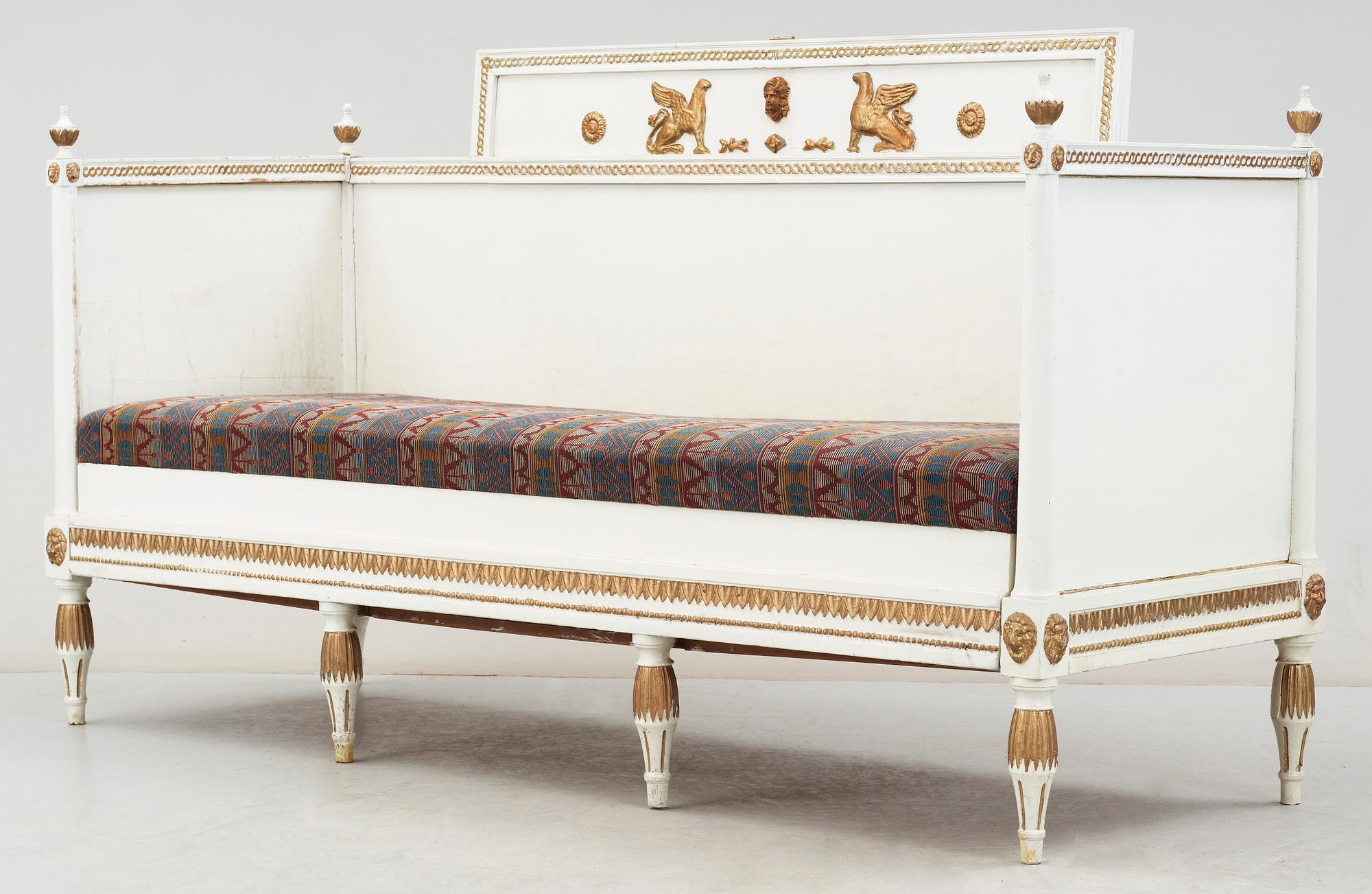 SOFFA, sengustaviansk, omkring 1800.