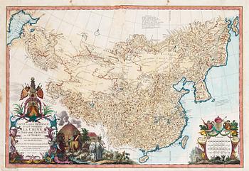 210. KARTA, "Carte La Plus Generale et qui Comprend la Chine, La Tartarie Chinoise, et le Thibet...", Jean B D'Anville, 1737.