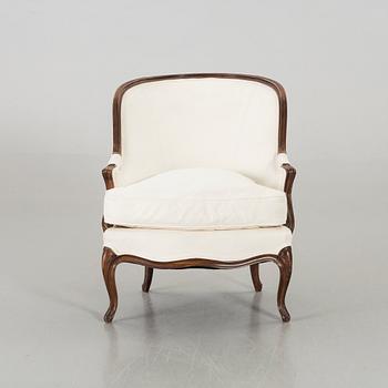 BERGÈRE/FÅTÖLJ Louis XV-stil 18/1900-tal.