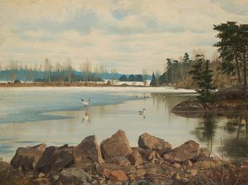 Knut Ekwall, View over lake Sommen, Tranås, Sweden.