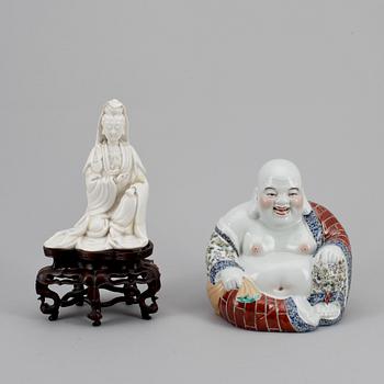 FIGURINER, 2 st, porslin, Kina, 1900-tal.